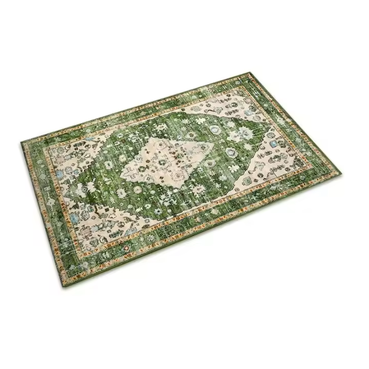 Verde - Alfombra Retro para el Hogar de Lujo - Alta Calidad - Gran Tamaño - 1
