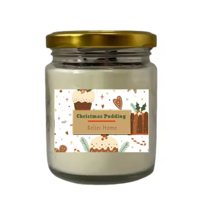 Vela Aromática Navidad de Cera de Soja Vegetal Aroma PUDDING - 1