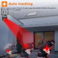 Cámara Solar 4G LTE de Tarjeta SIM O Cámara WiFi Exterior 2.4GHz Inalámbrica, Cámara de videovigilancia PTZ de doble lente 4K y 6MP para exteriores, Cámara de Seguridad Exterior Batería Recargable, Energía Solar Audio Bidireccional, Detección de Movimient - details 5