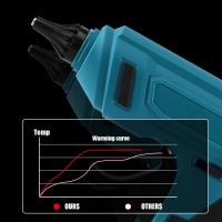 Pistola de pegamento de fusión en caliente eléctrica inalámbrica, barra de pegamento de 11mm, boquilla de cobre antiquemaduras, herramienta de reparación de bricolaje recargable para batería Makita de 18V - details 2