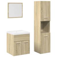 vidaXL Juego de muebles de baño 4 pzas contrachapada roble Sonoma - details 1