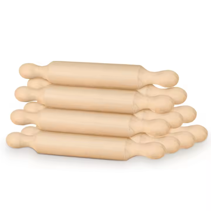 Wooden Mini Rolling Pin 6 Inches Long Kitchen Baking Rolling Pin Small Wood Dough Roller for Children Fondant Pasta - 1