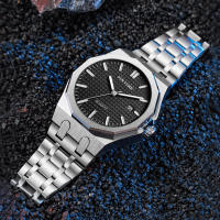 Reloj De Hombre Clásico Y De Moda Con Movimiento De Cuarzo Acero Inoxidable Resistente Al Agua 30M Casual Elegante - details 2