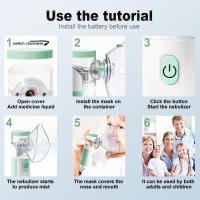 Nebulizador portátil silencioso recargable, atomización y absorción eficientes, accesorios con 2 máscaras y 1 boquilla, adecuados para adultos y niños, uso familiar y viajes - details 0