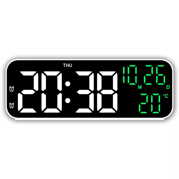 Multifunctional LED Digital Clock, Voice-Activated Alarm Clock, Temperature Monitoring Clock, 2 Sets of Alarm Clocks, 3 Gears Brightness Adjustment, 23 Hours 9 9 Minutes 59 Seconds Countdown Timer - 1