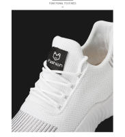 Zapatos Casuales Para Hombre Suela EVA Transpirables Talla Grande Color Negro Y Blanco Zapatillas Deportivas Con Cordones Mesh - details 6