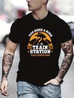 Camiseta Casual Para Hombre Geométrica Transpirable Y Duradera Estilo Chic Verano Confort Elástico Cuello Redondo - details 7