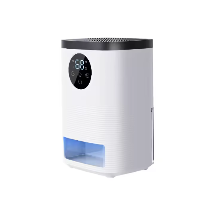 PORCHEDDU Deshumidificador de 1600 ml, Deshumidificador Silencioso de baja humedad de Consumo, Mode de Sueño, apagado Automático, reloj de 24 Horas, desfreezación automática, Luz de Ambiente doméstico - 1