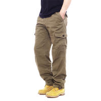 Pantalones Cargo Hombre FGKKS Con Multiple Bolsillos Y Cierre De Cremallera Algodón Puro Pantalones Rectos Casuales De Color Sólido Para Construcción - details 16