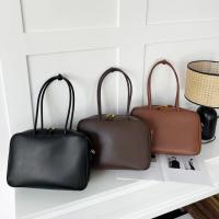 Bolso De Hombro Para Mujer En Cuero Genuino Split Tamaño Grande Color Marrón Y Negro Estilo De Lujo Y Moda Bolso Cruzado - details 0