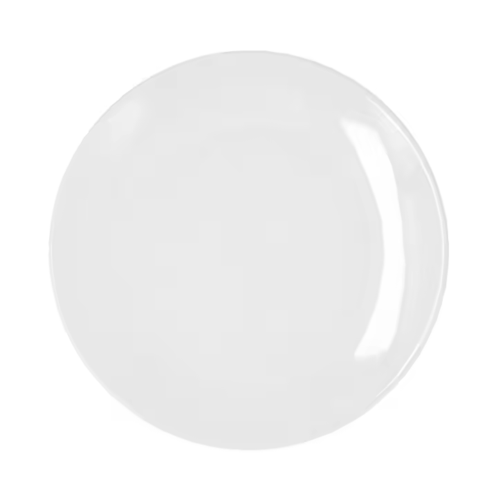 BIDASOA GLACIAL COUPE Plato Llano Porcelana 27CM Blanco Brillo Acabado profesional de alta resistencia Apilable - 1