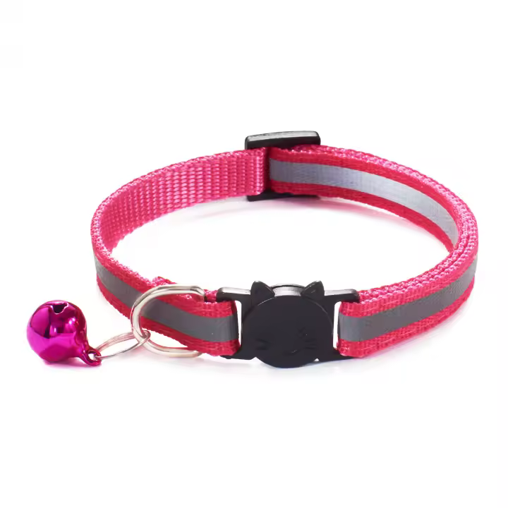 Collar Reflectante Para Gatos Ajustable De 9 Colores Con Bola De Cuerda Seguridad Elástica Material Suave Collar De Cuello Con Anillo Y Collarín Para Mascotas - 1