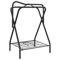 vidaXL Soporte de montura plegable de pie independiente hierro negro - details 1