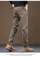 Nuevos Pantalones Casuales De Otoño E Invierno Para Hombre 2024 Estilo Recto Y Slim Pantalones Negros Grises Café Para Trabajo Y Ropa Masculina - details 6