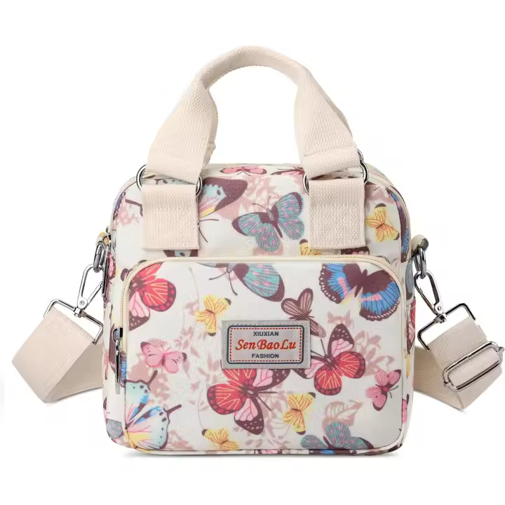 Bolsos de mujer, bolsos cruzados con estampado de moda, bolsos de hombro para mujer, bolso de compras impermeable, bolsos de mujer, bolsos de mujer con múltiples bolsillos y diseño de mariposa - 1