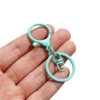 5Pcs/Set Anillos De Metal Colorido Con Cierre De Langosta Para Fabricación De Joyas Llaveros DIY Suministros Accesorios 68mm - details 7