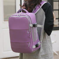 Mochila De Viaje Para Mujer Impermeable Con USB Capacidad Para Laptop Bolsa De Zapatillas Con Correa De Equipaje XA337C - details 9