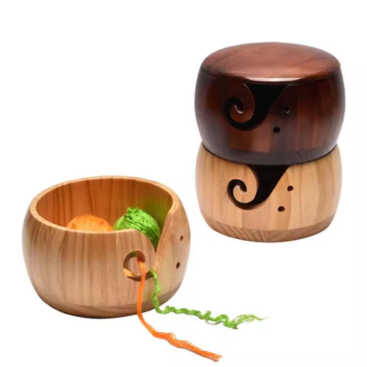 Bolsa De Almacenamiento Para Tejido En Madera Y Lana Organizador De Herramientas De Tejer Y Tejer Bolsa De Almacenamiento Para Yarn - 1
