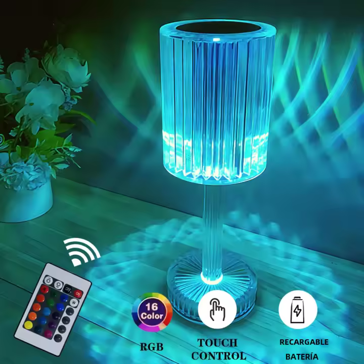 Lámpara De Escritorio Recargable USB Con Niveles De Brillo Ajustables Y Iluminación RGB Luz LED Para Mesa Moderna Estilo Blanco Y Negro - 1