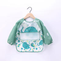 Bib De Bebé Largo Con Manchas De Dibujos Animados Protección Para Comer Y Vomitar Antipolvo Impermeable Con Bata De Mano Para Niños Y Niñas De 0 a 36 Meses - details 0