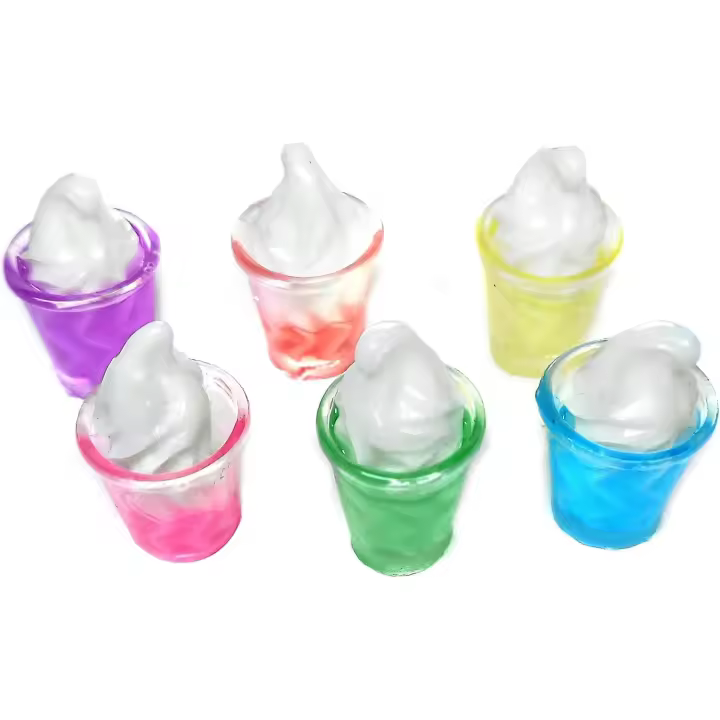 Accesorio Mini Casa de Muñecas Compatible con Tienda de Mascotas y Juegos de Manualidades con Comida de Barbie; (Helado 6 Piezas) - 1