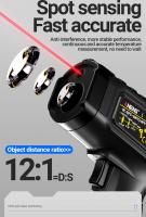 ANENG TH202/TH203 Termómetro Infrarrojo Industrial Grado Smart Gun Medición De Temperatura -50~600℃ Pantalla VA Color Inverso Tester De Pyrometer - details 4