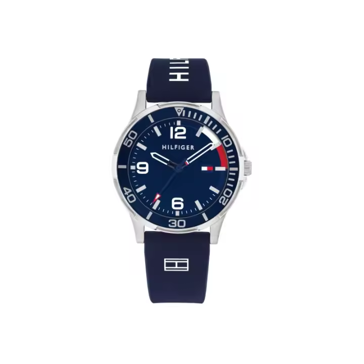 Reloj Tommy Hilfiger Niño 1720016 - Caja de Acero Inoxidable - Esfera Azul - Correa de Silicona Azul - 1