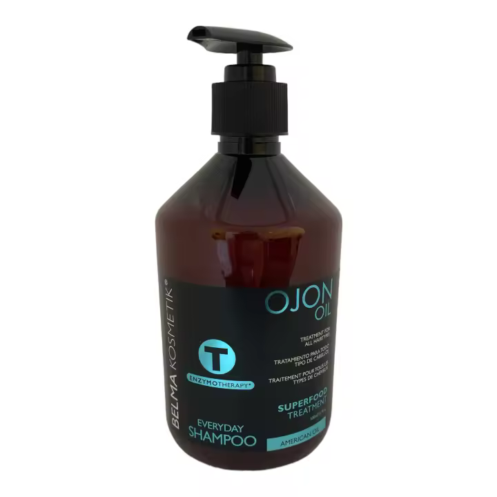Belma Kosmetik Ojon Oil Shampoo 500 ML - Champú Hidratante American Oil con Ojon - Todo Tipo de Cabellos - 1