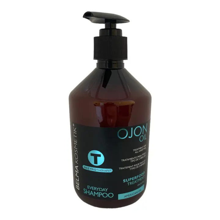 Belma Kosmetik Ojon Oil Shampoo 500 ML - Champú Hidratante American Oil con Ojon - Todo Tipo de Cabellos - 1