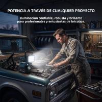Luz De Trabajo LED Portátil Para Batería Makita 18 V Luz De Camping Inalámbrica Faro De Inundación Potente Y Impermeable - details 6