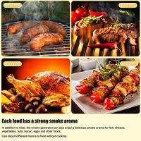 Generador De Humo Frío De Acero Inoxidable Con 1 Cepillo De Limpieza Y 2 Ganchos Para Barbacoa Al Aire Libre Y Picnic - details 3