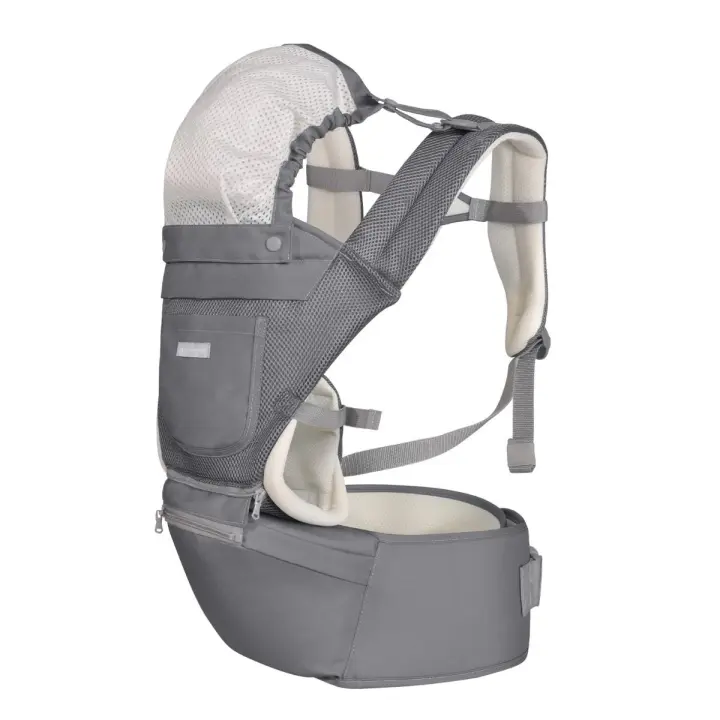 Portabebés 3en1 Chloe Mesh Gris Kikkaboo - 1