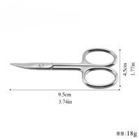 Tijeras De Manicura Profesional De Acero Inoxidable Para Corte De Cutícula Y Apariencia Estética Uso En Ojos Pestañas Nariz Cabello Facial Pelo De Cejas Y Pelo De Boca - details 2