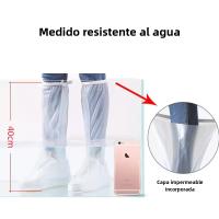 Funda impermeable de tubo alto para zapatos, Botas de lluvia de larga duración, antideslizantes, con cremallera, útil, novedad de 2024. [el color se envía al azar] - details 0