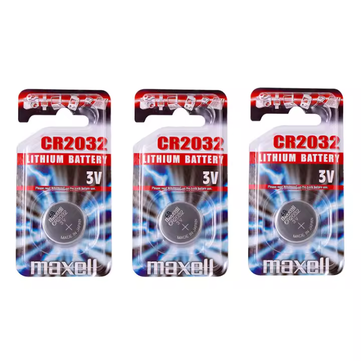 3 Pilas Original Japón Maxell Pilas de Moneda Pilas boton CR2032 3V para Relojs, Fabricado en Japón, Calculadora, Llave del coche, Juguete, Basculas, Envío Rápido Desde España - 1