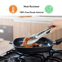 Pinzas De Alimentos De Acero Inoxidable Para BBQ Pinzas De Cocina Con Mano De Silicona Resistentes Al Calor Antióxido Y Antirroto Para Ensalada Y Pan - details 15