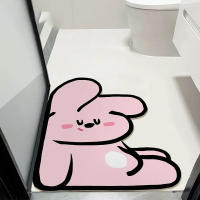 VIKAMA Alfombra Antideslizante Absorbente De Diatomita Con Diseño De Conejo Anormal Y Dibujos Animados Para Baño Entrada Piso Del Hogar - details 8