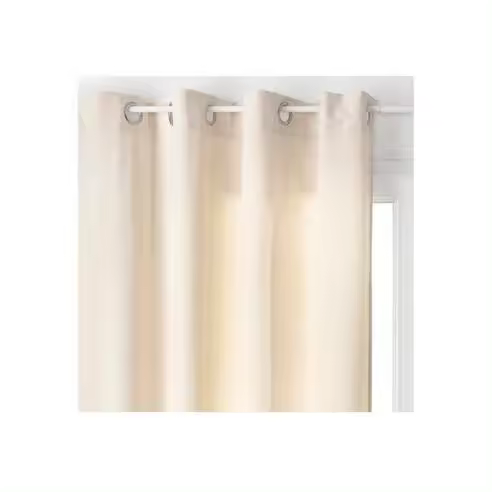 Cortina con ollaos Color marfil 140x260cm - 1