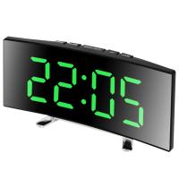 Reloj De Mesa Digital LED Con Espejo Pantalla Grande De 6 Pulgadas Reloj De Alarma Creativo Recargable Por USB Y Pilas Potencia Batería Reloj De Noche Para La Cama - details 10
