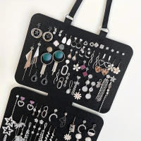 Organizador De Joyas Plegable De Terciopelo 1pc 5-Niveles Colgante Para Pendientes Esteros Y Collares Bolsa De Almacenamiento Para Pulseras - details 8