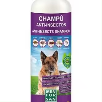 Menforsan Champú Anti-Insectos Margosa, Geraniol, Lavanda 300Ml - 1