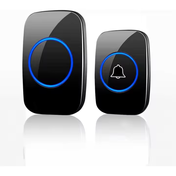 Timbre inalámbrico GajetNest con control remoto, alcance de 304 m, material resistente a la intemperie, funciona con pilas, fácil de usar e instalar, color negro, GN1011 - 1