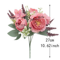 Flores Artificiales De Seda Peonia Y Hydrangea Para Boda Fiesta Vaso Decoración De Hogar Accesorios De Mesa Navidad Guirnalda Scrapbook - details 2