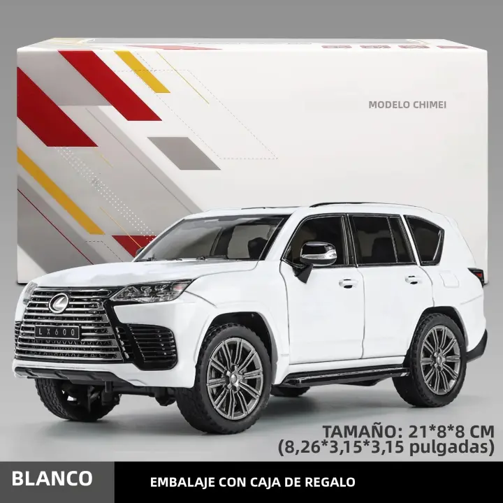 Coche De Lujo SUV LX600 Off-Road a Escala 1:24 Para Niños Y Niñas Con Sonido Y Luz Aleación De Zinc Coche De Accionamiento Por Retroceso Regalo Para Niños - 1