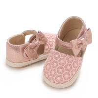 Zapatillas De Verano Para Bebés Niñas 0-18M Con Lazo Casual Sandalias Suave Cómodas Para Primeros Pasos Material Transpirable Tela Y Algodón - details 45