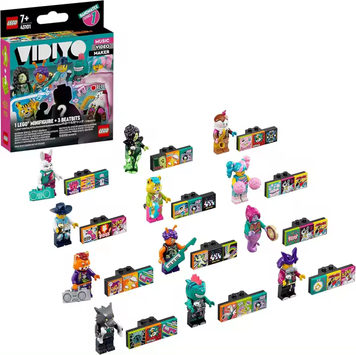 LEGO VIDIYO Bandmates - Coleccionable - Regalo original - 1 Lego minifigura mas 3 beatbits - Edad recomendada mayores de 7 años - 1