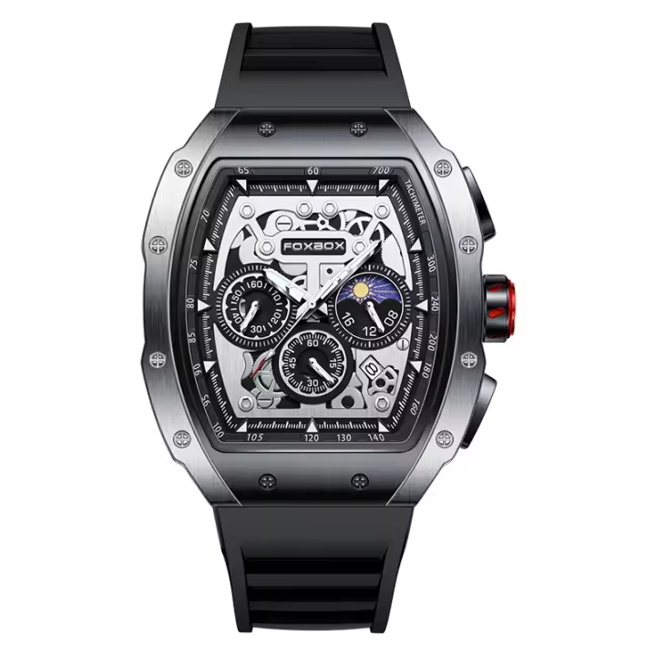 Reloj De Pulsera De Cuarzo Para Hombre LIGE Impermeable FOXBOX Marca Top Lujo Militar Deportivo Moda Cronógrafo Relogios Masculino Con Manos Luminosas Y Fase Lunar - 1
