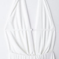 Vestido Midi De Encaje Sin Espalda Estilo Vintage Para Mujer Willshela Con Cuello Halter Y Decoración De Lazos Vestido Chic Femenino - details 10