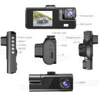 Cámara DVR De Coche WIFI 3 Canales Dash Cam Registrador Interior De Vehículo Mini Registrator FHD 1080P Video Recorder - details 13