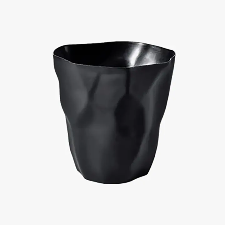 Papelera de Color Negro🖤 - ROSA en Polipropileno - diámetro 24cm alto 24cm - 1